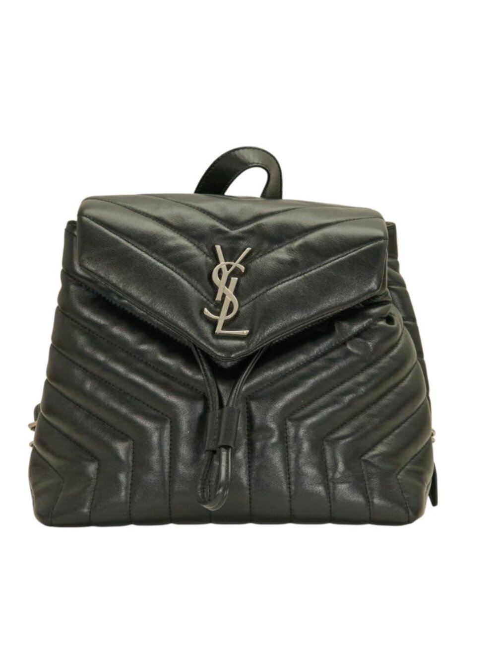YSL Loulou Backpack in Black Calfskin